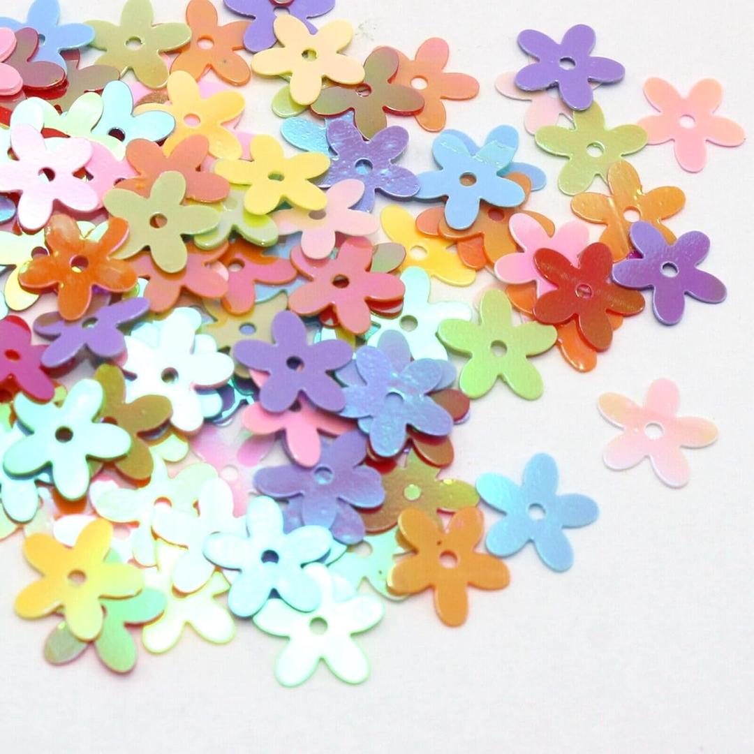 ALBERTAD 10000 Mixed Color Ab 10Mm Flower Shapes Loose Sequins Paillettes Sewing Wedding Craft