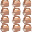 Fun Express 6 1/4" x 5 1/4" Turkey Leg Brown Cardstock Favor Boxes - 12 Piece