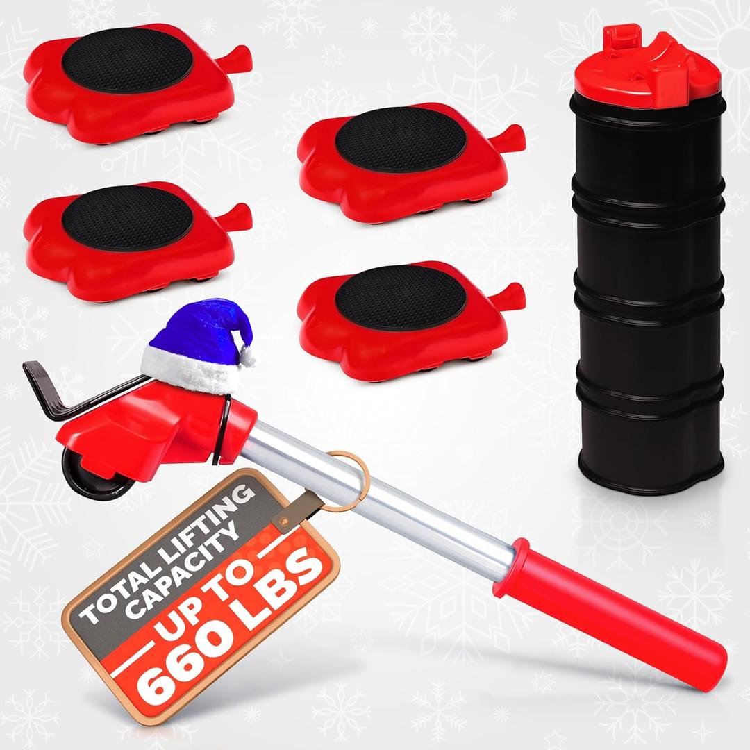 Heavy Furniture Movers with Wheels  Furniture Lifter Tool for Easy Moving & Lifting, Appliance Slider with Weight Load Up to 660 Lbs  Easy Setup, Safe for Floors, Designed for Home & Office Use