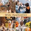 4 x Thanksgiving Dog Bandanas Puppy Scarf - Gobble Turkey Dog Outfits - 2 Pcs Adjustable Triangle Double-Layer Reversible Fall Pet Bandanas for Small Medium Large Dogs