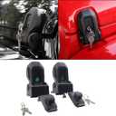 Anti-Theft Hood Lock Catch Latches Fits for Jeep Wrangler JL Gladiator JT 2018 2019 2020 2021 2022 2023 Black Hood Latch