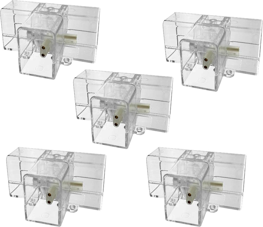 5 Pack Hexagon Garage Light Connectors 90° X Connector 2 Pin 3 Way LED Garage Light