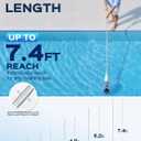 2026 Upgraded Cordless Handheld Pool Vacuum for Above Ground Pool, Rechargeable Small Pool Vacuum with Telescopic Pole, 60 Min Runtime, 14.1 GPM Suction, for Hot Tubs & Spas, Frost