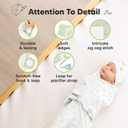 KeaBabies 3-Pack Organic Swaddles for Newborns Girls, Boys with Hats - Soft Cotton Baby Sleep Sacks 0-3 Months, Breathable Baby Hats and Swaddles 0-3 Months, Newborn Essentials Must Haves (Bunnies)