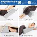 Positioning Wedge Pillow Side Sleeping Belt Connection, Limit Width Adjustable Bed Wedges Body Positioners for Back Pain Relief, Back Positioning Wedge for After Surgery, Anti Snoring, Back Support