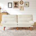 Marsail 75" Futon Sofa Bed, Beige