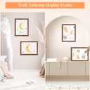 8x11 Wood Frame Brown, Natural Wooden 11x8in Picture Frames, Modern Golden 8 x 11inch Gallery Photo Pic Frame with HD Plexiglass, Horizontal Vertical Wall Mounting Tabletop Display 1Pcs