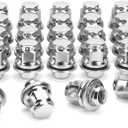 M12x1.5 Mag Lug Nuts,24pc Washer Lug Nuts for Toyota Tacoma Camry Sienna 4runner Corolla RAV4 Lexus,13/16"(21mm) Hex 12x1.5 Factory Closed End Mag Seat Chrome OE Wheel Lugnuts Fit Mitsubishi Scion (Length: 1.46", Silver)