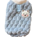 Dog Winter Coat Fleece Dog Sweater Christmas Dog Hoodie Cozy Sweatshirt Flannel Pet Clothes Winter Coat Paded Dog Vest Cold Weather Coats Outfit Dog Pullover for Small Dogs Blue White Bear S