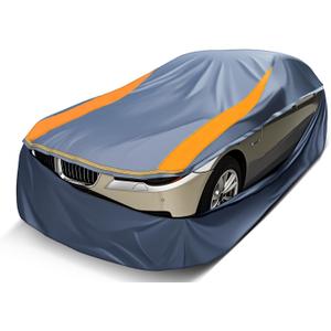 Full Enclosed Waterproof Car Covers Universal Fit VW Beetle/Golf,BMW Z4,350z/370z,Porsche Boxster, Audi TT/A3,Toyota Supra A90,Integra,BRZ for Sedan/Coupe/Cabrio Length of 165-177 inches