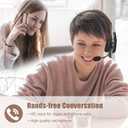 Trucker Bluetooth Headset V5.0, Wireless Headset with Noise Canceling&Mute Microphone for Cell Phones, On Ear Bluetooth Headphone for Computer, Zoom Meetings, Skype, Home Office, Black