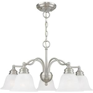 Livex Lighting 1346-91 Essex 5-Light Ceiling Mount, Brushed Nickel, 24"L x 24"W x 12.75"H