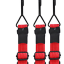 3 Pcs 40'' Red Heavy Duty Flat Adjustable Bungee Cords with 200 Lbs Max Break Strength & Easy-to-Adjust Metal Buckle, Outdoor Bungee Straps with Hooks for Camping, Tarps, Bike Rack, Tent, Truck, etc
