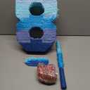 Sratte Number 1 2 3 4 5 6 7 8 9 Piñata with Stick Blindfold Confetti, Gradient Blue Piñata for Kids Boys Girls Birthday Party Anniversary Decorations Supplies(Number 8)