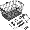 Front Bikes Basket Bicycles Metal Bike Handlebar Baskets Cycling for Electric Bike Easy Assembly Bicycles Metal Handlebar Bag