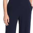 Maggy London Women's Maggy London Women's Dresses High Neck Ruffle Detail Jumpsuit Workwear Office Occasion Event Guest of (10, Twilight Navy)