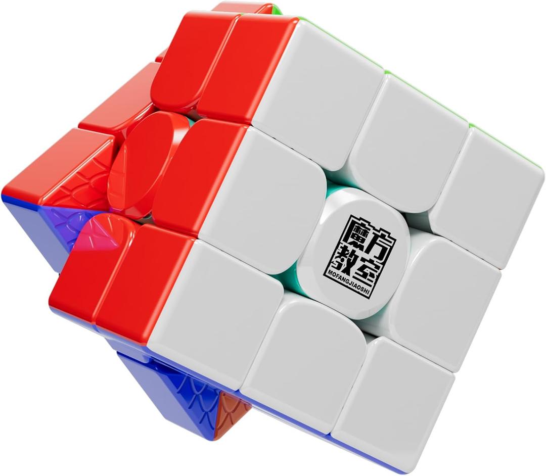 Moyu RS3M V5 SE Ball Core UV Coated 3x3 SpeedCube, 3x3 Puzzle Stickerless RS3M V5 MagLev Master Cube (MagLev+Ball Core Magic Clothes) Gift for Speed Cuber