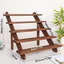 Wooden Cake Stand 5 Tiered Tray Stand for 30 Cupcakes Stepped Wood Display Stand for Weddings, Tiered Party Table Display Riser for Food, Dessert, Cookie (Wood, 5-Layer Cake Rack)