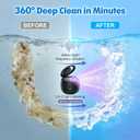 2026 Upgraded Ultrasonic Retainer Cleaner, 45kHz Cordless Dental Appliance Bath with 1800mAh Battery, 4 Timers & 304 Stainless Steel Tank for Aligners, Mouth Guards, Dentures, Jewelry
