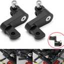 TOFR CNC Driver Passenger Male Mount Foot Peg Foot Rest Extensions for Harley Softail Sportster Dyna Touring Road King Street Glide Chopper Move 2-3/5" wider 2" forward
