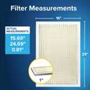 Filtrete 16x25x1 Air Filter MERV 5, 6-Pack AC Furnace HVAC Filters for Home, MPR 300 Basic Dust Defense, Pleated Electrostatic Removes Lint & Dust (Actual Size 15.69x24.69x0.81 in)