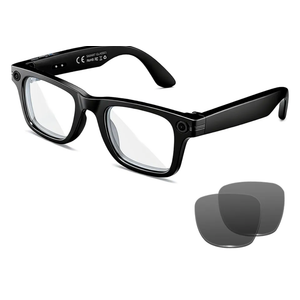 AI Smart Glasses with 8MP Camera, 4K Video & HD Photo, Bluetooth Audio, AI Voice Assistant, Real-Time Translation, Object Recognition, Noise-Cancel Calls, Photochromic +2 Sunglasses Lenses
