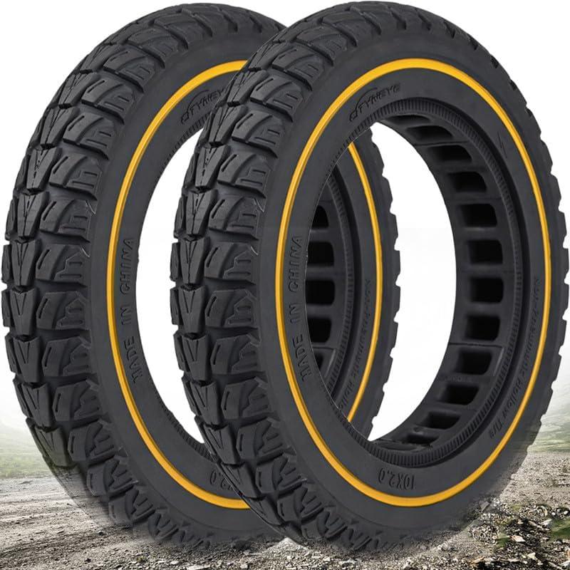 54-152 10X2 Solid Tire, 10 Inch Electric Scooter Wheels Replacement for iScooter i9s Swagtron Swagger 5 EVERCROSS EV10K PRO 10x2.125 Tubeless Front Rear Tyre, Solid Rubber Tires