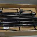 6 Pack 10 ft Heavy Duty Metal String Light Poles Adjustable Outdoor Lighting Stand for Patio,Backyard,Garden,Party & Wedding Rustproof & Sturdy with Hooks