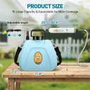 Battery Powered Sprayer, 2 Gallon Electric Sprayer Battery Operated with 4 Mist Nozzles, 2 Speeds, Battery Indicator, 41" Telescopic Wand, Rechargeable Handle, Weed Sprayer for Lawn Garden Yard