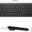 Wireless Keyboard, 2.4G USB External Silent Cordless Keyboard for Windows Chrome Laptop Computer PC Desktop Notebook Chromebook, 106 Keys Full Size with Number Pad (Black)