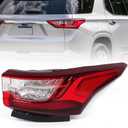 Huray LED Outer Tail Light Assembly Compatible with Chevy Traverse 2018-2021, RH Taillight w/Bulbs OE Style Tail lamp Rear Brake Lamp Replacement for 84618032 GM2805130 Passenger Side
