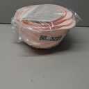 BoxedHome 4 Quart Large Plastic Mixing Bowls, Microwave Safe Mixing Bowl Set with Pour Spout, Nesting Bowls for Space Saving Storage (Fading Rose)