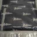 Winter Black Dining Table Runner, White Pine Tree Snowflake Burlap Kitchen Decoration, Christmas Seasonal Indoor Outdoor Home Decor Party Supply 13 x 72 Inches