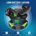 2 x Wireless Bluetooth Earbuds, Game Earbuds IPX7 TWS Noise Canceling V5.0 HiFi- in Ear Headphones Waterproof Low Latency LR03