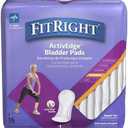 FitRight Incontinence Bladder Control Pads, Moderate Absorbency, 4.3" x 11", 16 Count