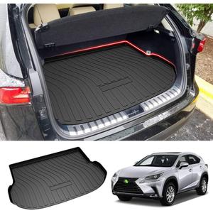 Powerty Trunk Mat for 2015-2020 2021 Lexus NX200t NX300 NX300h Accessories Cargo Mats TPO All Weather Cargo Liner Heavy-Duty Trunk Liners