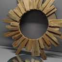 Rustic Driftwood Round Wall Mirror – Large Natural Wooden Frame Decorative Mirror for Farmhouse Coastal Boho Home Décor – 23" Sizes for Bathroom, Living Room, or Entryway