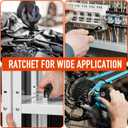 Ratcheting Pocket Screwdriver Gifts for Men Dad, 90 Degree Ratchet Screwdriver, Right Angle Screwdrivers Low Profile Mini Ratchet Set Gadgets EDC Gear Tools, Offset Screwdrivers Bit Set (Best Dad Ever)