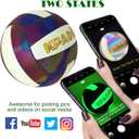 Volleyballs, Holographic Glowing Volleyball Official Size 5, Indoor Outdoor Beach Volleyball Ball for Men Women