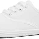 VenusCelia Women's Rainbow Lace Up Sneaker Shoes (White)