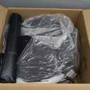 AULIFE Stainless Steel Bar Stools,Grade Modern Leather Bar Chair with Backrest,Swivel Adjustable Height for Kitchen Counter and Dining Room (Black Leather-1pc)