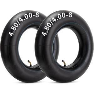 YeYouC Heavy Duty 4.80-8/4.00-8 Inch Replacement Tire Inner Tube, 4.80/4.00-8 Innertube with TR87 Angled Valve for Wheelbarrows, Mowers, wagons and More for 4.80-8 4.00-8 480/400-8 Tires Pack of 2