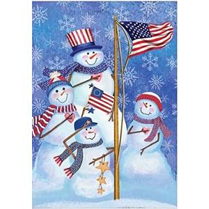 14 x Christmas Snowman Family Garden Flag 12.5" x 18" Winter Snowflakes Small Flag Decorative Double Sided Flag for Winter Xmas Holiday Farmhouse Yard Outdoor Decoration