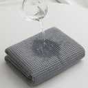 40 x 80 Inches Extra Large Bath Sheets Towels Microfiber Waffle Oversized Bath Towels for Bathroom Quick Dry Lightweight (Dark Grey, Bath sheets-2PCS)