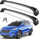 KINGGERI 330lbs Roof Rack Cross Bars Fit for 2019-2023 Hyundai Santa Fe & Santa Fe Hybrid, Lockable Heavy Duty Full Metal Aluminum Roof Rack Cross Bars Cargo Hauler Bag Luggage Kayak Car Accessories