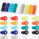 Juexica Running Bib Clips Race Number Buckle Fixing System Triathlon Race Bib Holder Marathon Fastener Holder for Field Event (Mixed Colors)