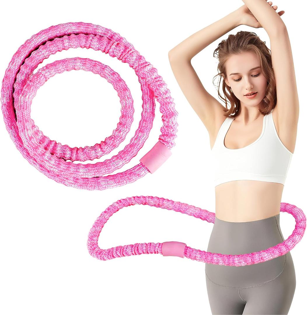 2.9lb Foldable Fitness Hoop, Waist-Friendly Design for Weight Loss, Fat Burning, Home Gym Core Workout, Portable Slimming Exercise Equipment for Travel