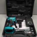 COMOWARE 20V Cordless Drill, Electric Power Drill Set with 1 Battery & Charger, 3/8 Keyless Chuck, 2 Variable Speed, 266 In-lb Torque, 25+1 Position and 34pcs Drill/Driver Bits (Green)