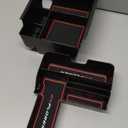 TOPINSTALL 2020-2026 Ford Explorer Console Organizer Tray - Compatible with 2020+ Ford Explorer Deep Armrest Storage Box with Coin Holder & Non-Slip Mats, Red Interior 6th Gen Explorer Accessories