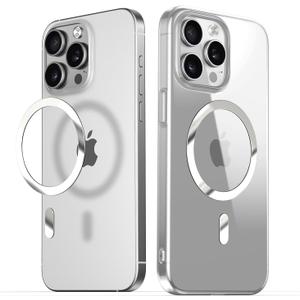 for MagSafe Sticker, 2 Pack Magnetic Ring, Universal Magnetic Wireless Charger Conversion Kit for iPhone 16/15/14/13/12/11 Pro Max Mini, Galaxy S24/S23and More,Mirror